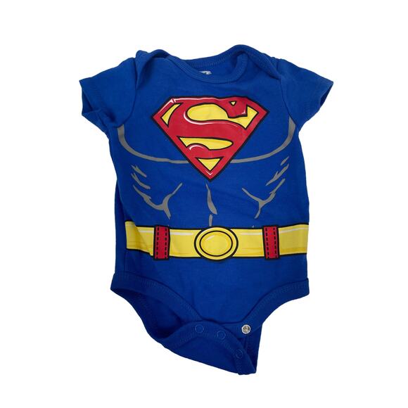 Justice League Set of 2 Superman The Flash One Piece Baby Boys Size 0-3 Months - Picture 2 of 7